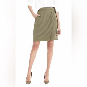 Banana Republic Olive Wrap Skirt